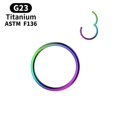 thumbnail image 1 of G23 Titanium Gold Color Small Circle Nose Rings Men Women Ear Clips Hoop Tragus Cartilage Piercing Body Jewelry Sexy Lip Ring, 1 of 5