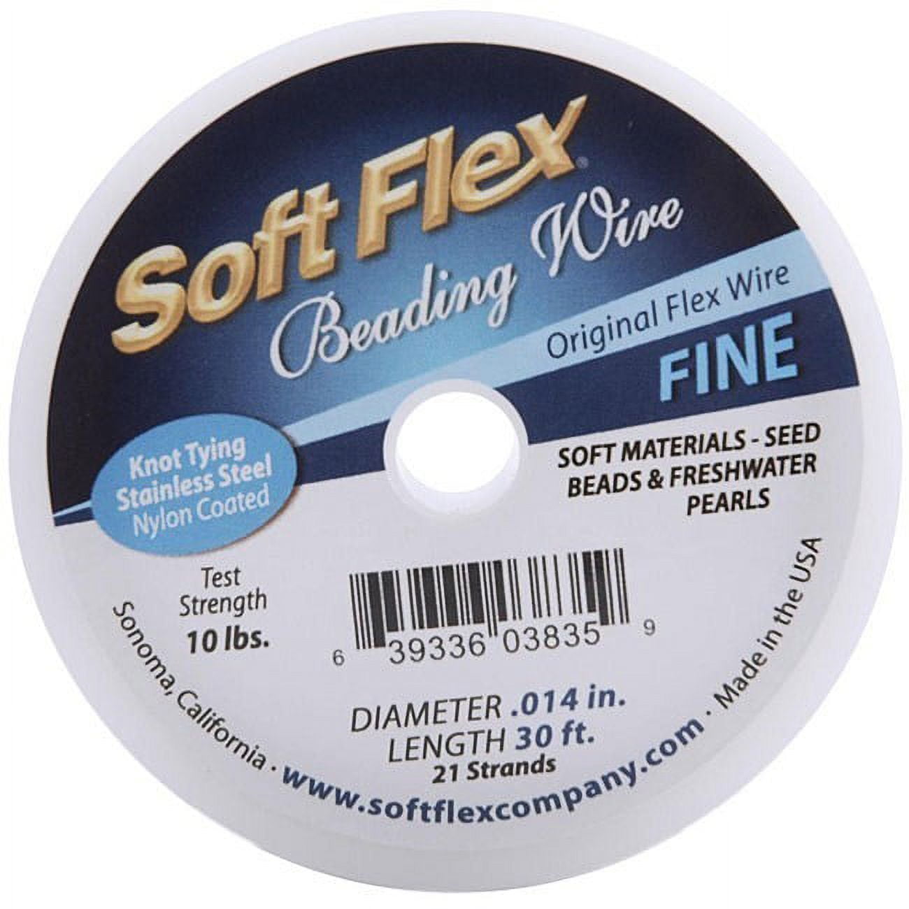 Soft Flex Beading Wire - Satin Silver- Medium 30ft. - Capital City Beads