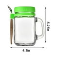 thumbnail image 2 of TIMIFIS Seasoning Bottle Portable Handle Overnight Oats Jars, Overnight Oats Container with Lid and Spoon, 10 Ounce Grain, Milk, Vegetable and Fruit Vegetables Storage Containers (2Pc Kitchen Gadgets, 2 of 6