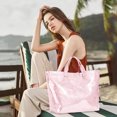 thumbnail image 2 of Nmdmisc PVC Tote Bag for Women,Large Work Tote Bag for Women,Letter Print Tote Bag,Favorite Tote Bag (Pink), 2 of 7