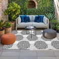 thumbnail image 2 of Grey Dahlia Outdoor Rug for Patio/Deck/Porch, Non-Slip Large Area Rug 6 x 9 Ft, Vintage Rustic Gray Flowers Farmhouse Floral Indoor Outdoor Rugs Washable Area Rugs, Camping Rug Carpet Runner, 2 of 8