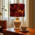 thumbnail image 6 of Linen Drum Lampshades Abstract Flame Fire Red Yellow Black Marble Wave Swirl Neon 13"x13"x10" Light Shade for Table Lamps Floor Lamp Shades Lampshade Replacement Assembly Required, 6 of 8