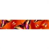 Lama Kasso 609-T Large Butterflies on a Red Transitioning to Orange Background 16 in. x84 in. Satin Runner