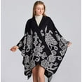 thumbnail image 3 of CoCopeaunt Women Shawl Wraps Poncho Soft Cardigan Sweaters Open Front Coat Winter Long Scarf Blanket, 3 of 6