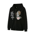 thumbnail image 2 of Seyurigaoka Women Juniors Casual Outwear, Animal Letter Long Sleeve Zipper Sweatshirt, 2 of 9