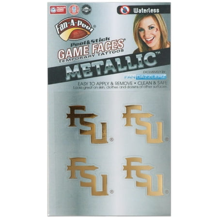 Florida State Seminoles Game Faces Metallic Tattoo