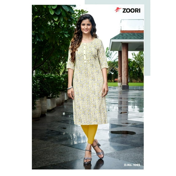 ZOORI, Traditional Rayon Print Kurti, Cultural Wear for Women,04