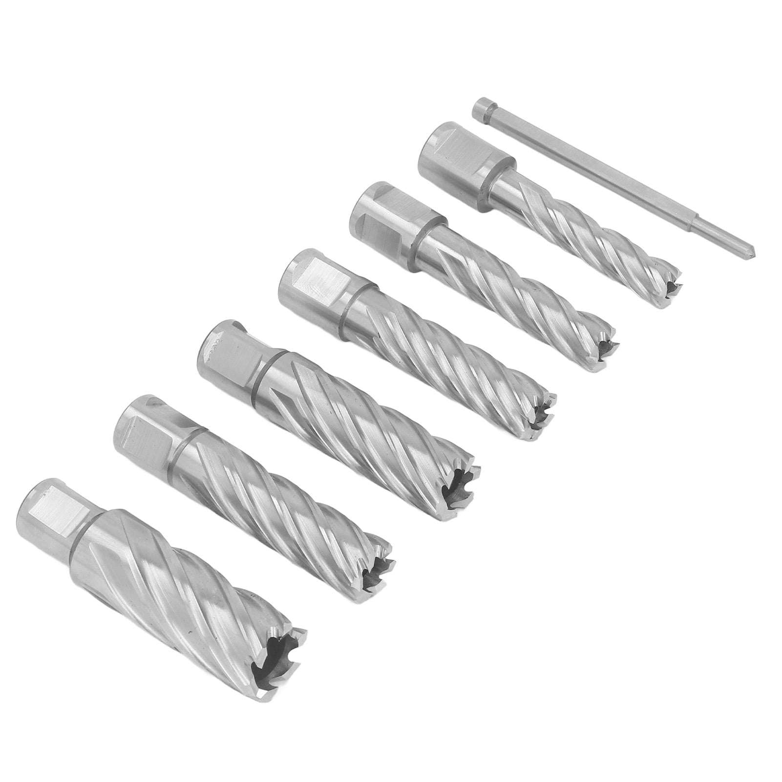Kit 7 Pièces Coupeur Annulaire Magnétique Pour Métal - Diamètres 13 à 25 Mm - 3 Cannelures, Acier Carbure