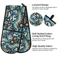 thumbnail image 4 of Dailycode Double Sided Oven Mitt with Loop Heat Resistant Kitchen Long Potholders 7" x 35" Beach Ocean Sun Cloud, 4 of 6