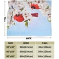 thumbnail image 3 of Red Cardinal Birds and Cherry Flowers Throw Blanket Ultra Soft Warm All Season Decorative Fleece Blankets for Bed Chair Car Sofa Couch Bedroom 50"X40", 3 of 6