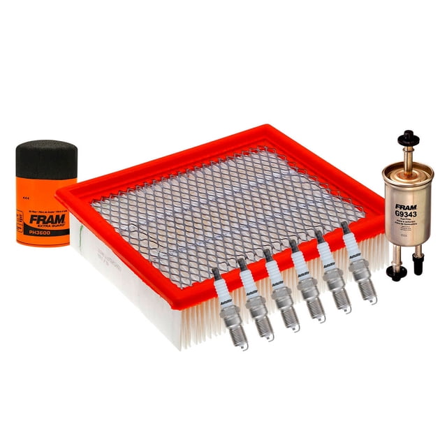 Kit De Bujías Cobre, Filtro De Aire, Filtro De Aceite Y Filtro De Combustible 9 PIEZAS Afinación Sin Aceite Compatible con Ranger 2005 A 2008 Ford V6 3.0L