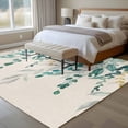 thumbnail image 5 of Area Rug 60×96in, Rustic Watercolor Leaves on Linen Floor Carpet Living Room Rug, Farm Botanical Leaf Non-Slip Welcome Mat Indoor Rugs for Bedroom Dining Room, 5 of 9