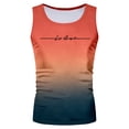 thumbnail image 4 of BUWTTED Tank Tops for Men Slim Fit Sleeveless Casual Summer Workout Muscle Shirt Breathable Stretchable Athletic Activewear Orange Shirt L, 4 of 4