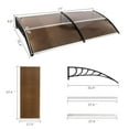 thumbnail image 3 of Zimtown 77"X35" Patio Window Awning Outdoor Polycarbonate Front Door Patio Brown, 3 of 10