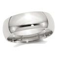 thumbnail image 1 of Mens Sterling Silver 8mm Comfort Fit Wedding Band Ring, 1 of 4