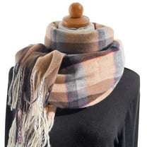 Clearance! Baberdicy Women's Autumn and Winter Colorful Plaid Shawl Thickening Warm Fringe Scarf Scarf Khaki