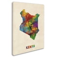 thumbnail image 2 of Trademark Fine Art 'Kenya Watercolor Map' Canvas Art by Michael Tompsett, 2 of 3