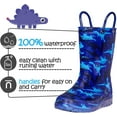 thumbnail image 6 of Kushyshoo Kids Light up Rain Boot Blue Dinosaur Toddler Boys Shoes Size 2, 6 of 7