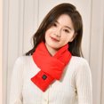 thumbnail image 5 of WREESH Women's 2Pc Usb Smart Neck and Shoulder Warmers, Winter Cold Protection and Massage Heating Scarf Red, 5 of 6