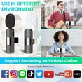 EJCC 2 Pack Wireless Microphone for iPhone iPad, Mini Wireless Clipon