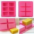 thumbnail image 2 of Homelife 1 Pc 6-Cavity Plain Rectangle Soap Mold Silicone Craft DIY Cake Making Mould, 2 of 7