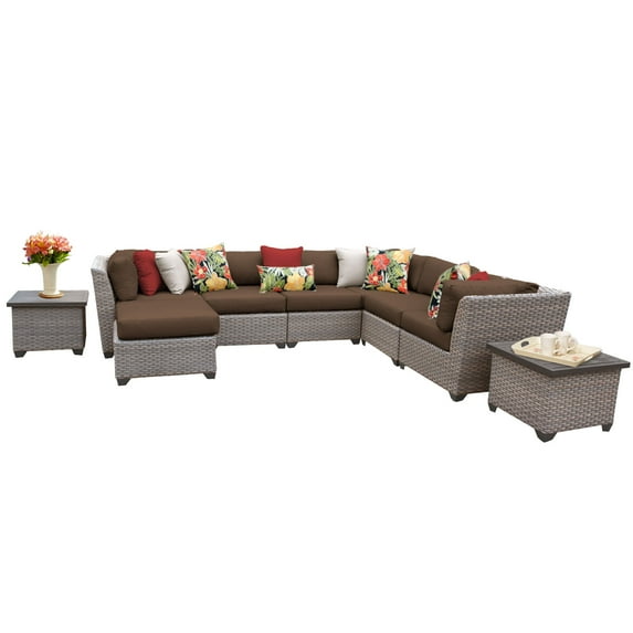 Catalina 9 Piece Outdoor Wicker Patio Furniture Set 09c