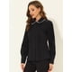 thumbnail image 3 of INSPIRE CHIC Blusa victoriana para mujer, estilo vintage, con lazo, farol, manga larga, con botones Negro S, 3 of 4
