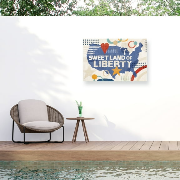 Veronique Charron 'Love and Liberty I' Outdoor All-Weather Wall Decor