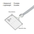 thumbnail image 3 of Uxcell 9.2x6.5cm Horizontal Aluminum Badge Holder with Metal Hook Lanyard Silver Tone, 3 of 7