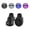 Black, variant on Quad Cane Tips (4-Pack) - Heavy Duty Rubber Cane Tip - Non-Slip Extreme Grip Replacement Foot Pad - Accessories for Walking and Standing Stick for Women, Men, Seniors, Elderly