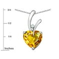 thumbnail image 3 of Star K� Heart Shape 8mm Genuine Citrine Endless Love Pendant Necklace, 3 of 9