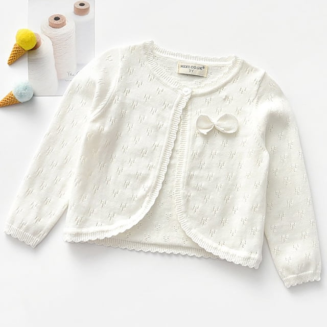 RXIRUCGD Veste Décontractée à Capuche pour Filles, Couleur Unie avec Nœud, Boutons, Perforation, Col Rond, Manches Longues, Blanc, Taille : 73