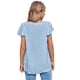 thumbnail image 2 of Blusa de verano transpirable con manga corta y cuello en V para mujer para citas diarias, compras, azul claro XXL, 2 of 6