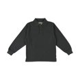 thumbnail image 2 of Universal Unisex L/S Pique Polo (Sizes 8 - 20) - black, 12 (Big Girls), 2 of 3