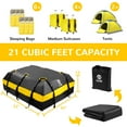 Elevon Car Rooftop Cargo Carrier Bag Waterproof Roof Rack Storage, Yellow for All Vehicles