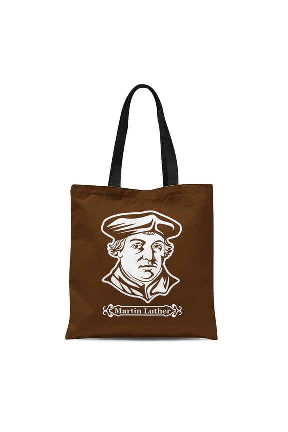 Canvas Tote Bag Reformer Martin Luther Protestantism Leaders of the European Reformation Durable Reusable Shopping Shoulder Grocery Bag