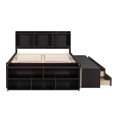 thumbnail image 4 of Bellemave Full Storge Bed Frame with Bookcase Headboard, Wood Platform Bed with 6 Drawers and End Storage Case, Full Size Bed Frame for Teens Adults (Espresso), 4 of 10