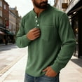 thumbnail image 4 of Yaoyar Men's Casual Long Sleeve Front T-Shirt Button Henley Collared Loose Lightweight Pullover Top, 4 of 8