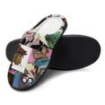 thumbnail image 4 of Music Poster Gorillaz Women's Fuzzy Slippers Lightweight Anti-slip Rubber Sole Slippers Winter Warm Cotton House Open Back Slippers Closed Toe Slippers, 4 of 8