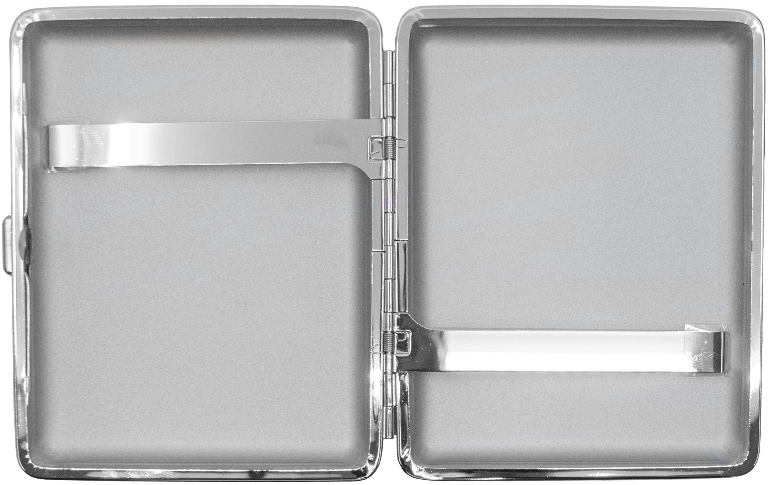 Set of 2 Metal-Plated 100s Leather Cigarette Case & Stash Box (Buffalo Burgundy)
