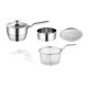 thumbnail image 2 of Cacerola con olla vaporera con vaporizador, juego de 5 multiusos con tapa, juego de cacerolas antiadherentes, cacerola para salsas de restaurante 18 cm, 2 of 9
