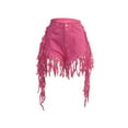 thumbnail image 4 of Women's Casual Shorts With Fringe Detail Comfortable Summer Party Nightclub Outfit Versatile Stretchable Breathable Fabric, 4 of 8
