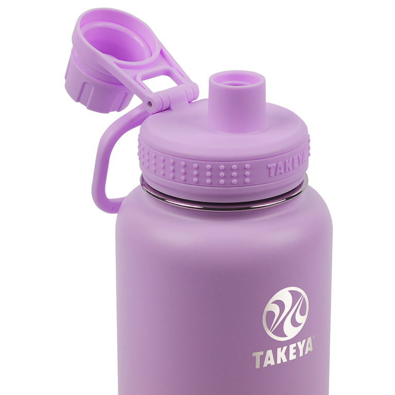 Takeya Actives Insulated Stainless Steel Water Bottle with Spout Lid, 32  Ounce, Nitro Purple
