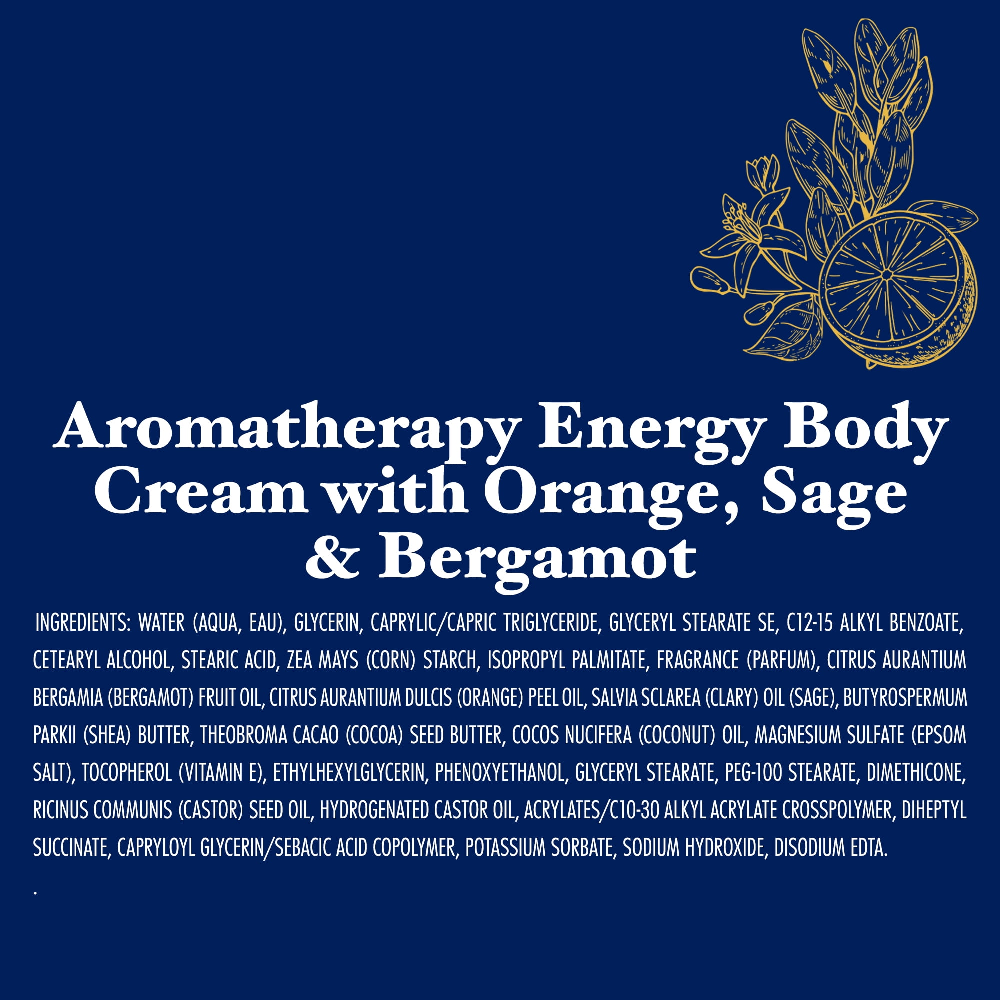 Dr Teal's Aromatherapy Energy Body Cream with Orange, Sage & Bergamot, 8 fl oz