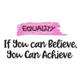 thumbnail image 2 of Equality If You Believe You Can Achieve Love Beautiful Crown Prince Unicorns Royalty Sweet Dreams Decorating Holiday Gift Ideas Bedroom Wall Decal Sticker Girls Rule - Size: 30 In X 15 In, 2 of 5