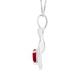 thumbnail image 2 of ANGARA Natural Ruby Infinity Knot Pendant with Diamonds in 14K White Gold for Women (Size-5mm) | July Birthstone, Birthday, Anniversary, Jewelry Gift for Women | Natural Ruby Necklace, 2 of 8