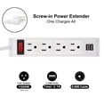 thumbnail image 3 of Mountable Power Strip with USB Ports Wall Mounted Power Outlets Screw Down Power Socket, 3 of 5