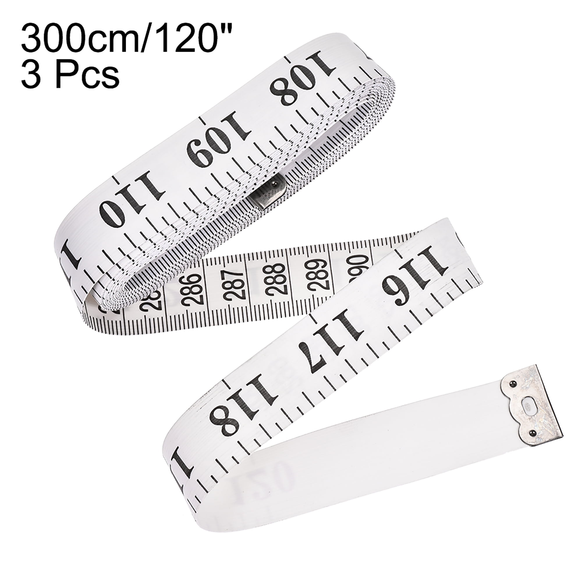 120inches/300cm Soft Tape Measure, Flexible Measuring Tape for Sewing  Clothes Body Measurements, White 2-Pack 