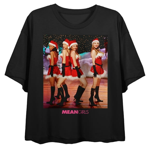 Mean Girls Winter Talent Show Crew Neck Short Sleeve Women's Black Shirt-Medium