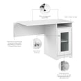 thumbnail image 3 of Cabot Desk Return with Storage in White - Engineered Wood, 3 of 9